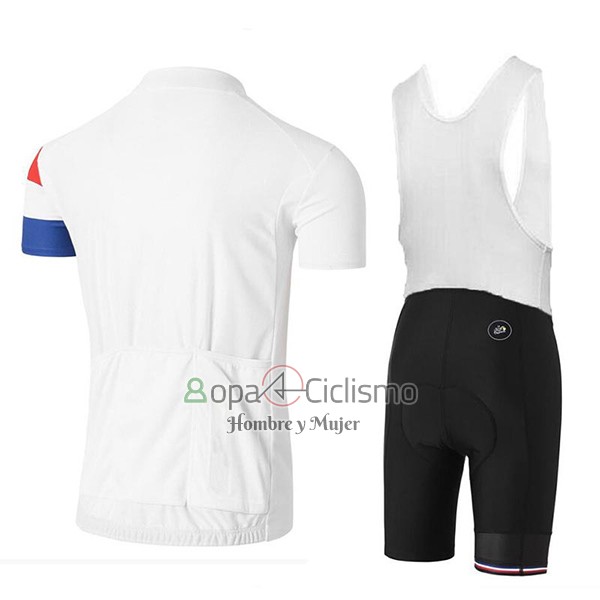 Coq Sportif Tour DE Francia Ropa Ciclismo Culotte Corto 2017 Hombre Mangas Cortas Blanco